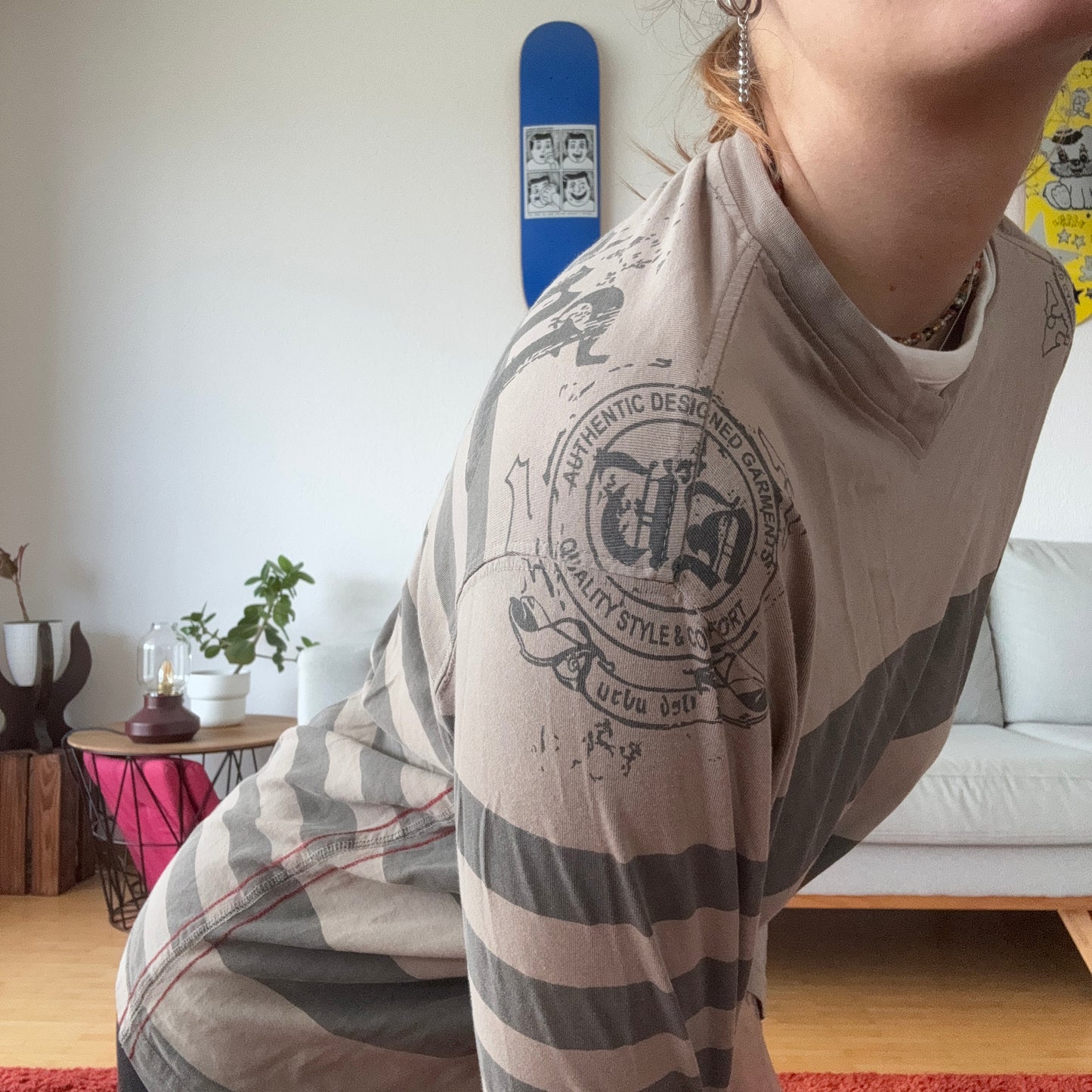 Beige Longsleeve with Gray Stripes | Bern