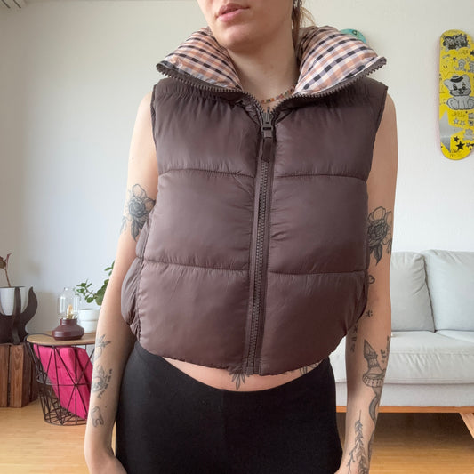 Brown Puffer Vest | Bern