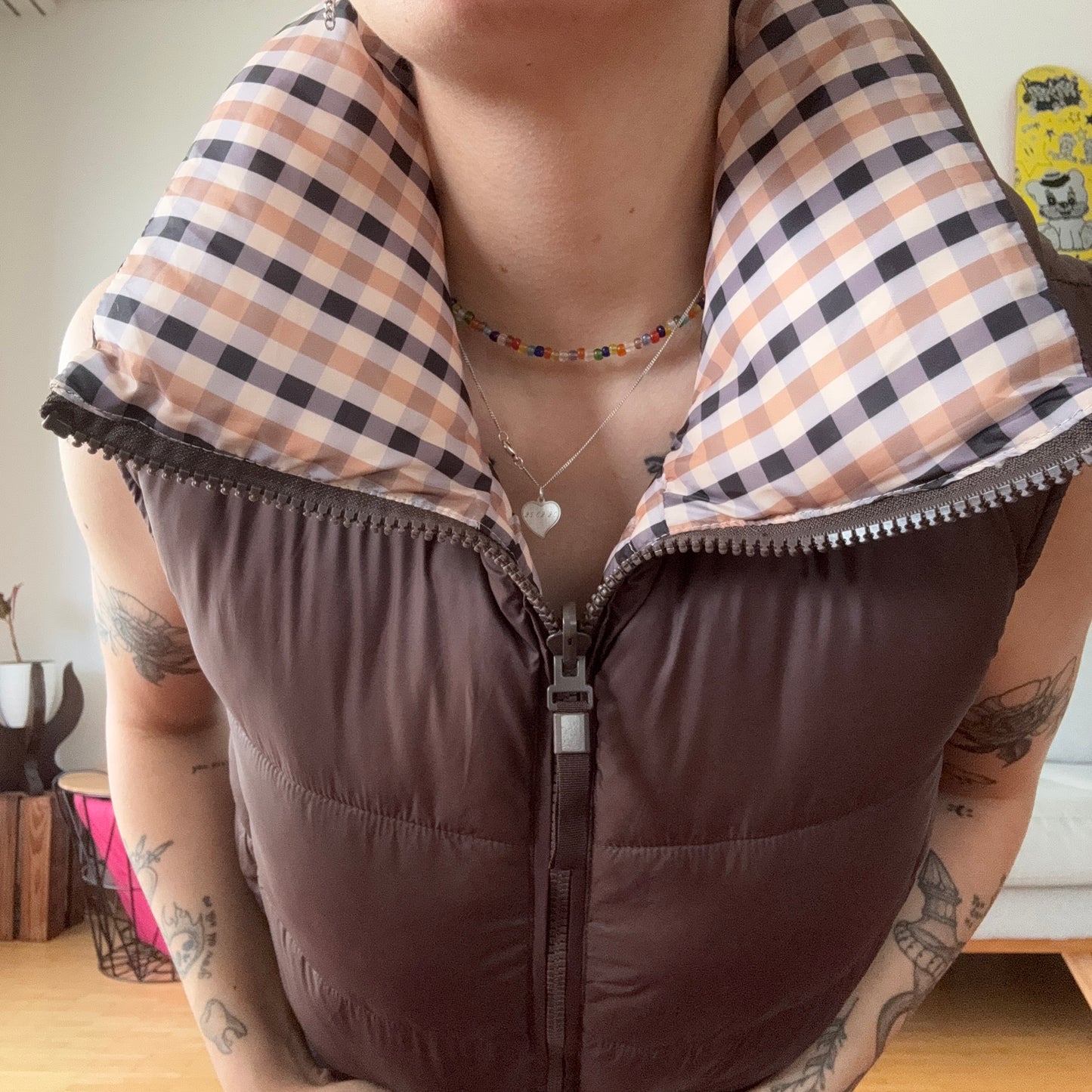 Brown Puffer Vest | Bern