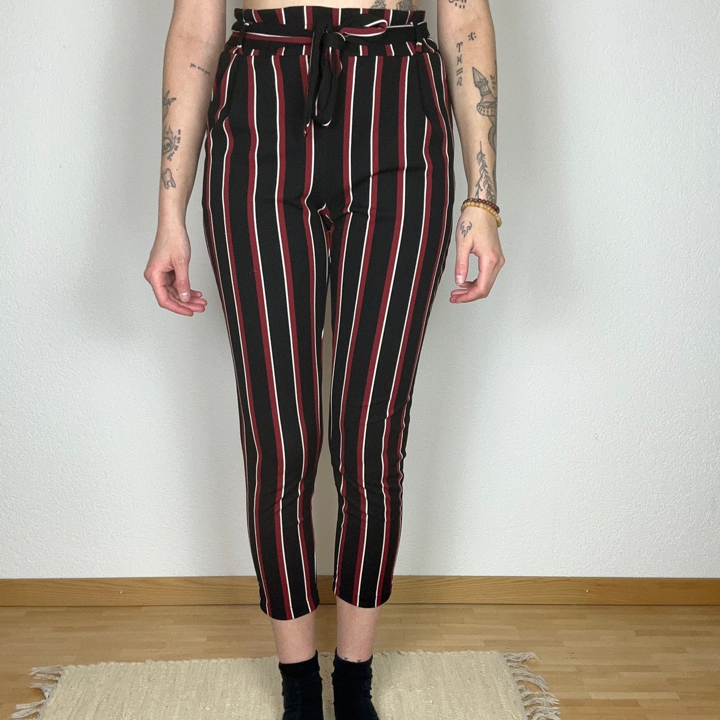 Black Pants with red and white stripes | Bern