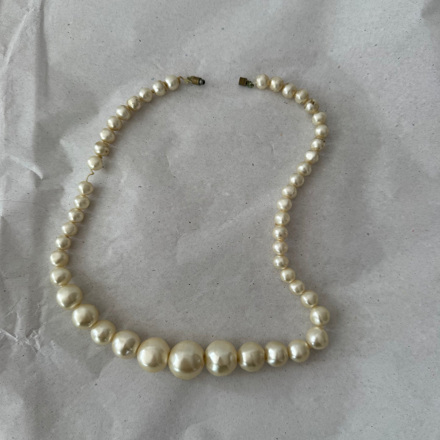 Vintage White Pearl Necklace