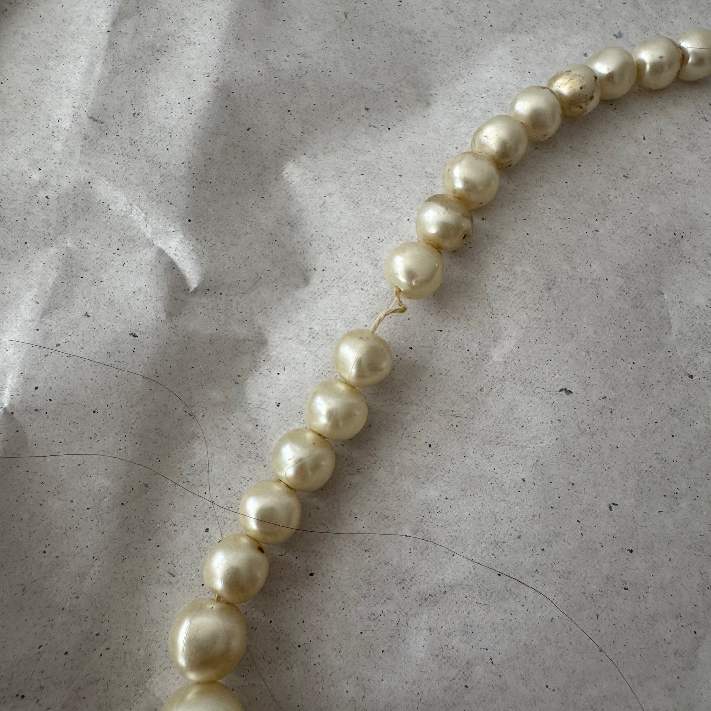 Vintage White Pearl Necklace
