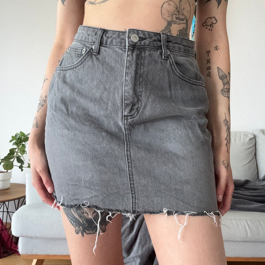 Grauer Jeansrock
