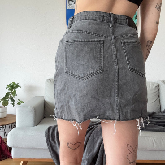 Grauer Jeansrock