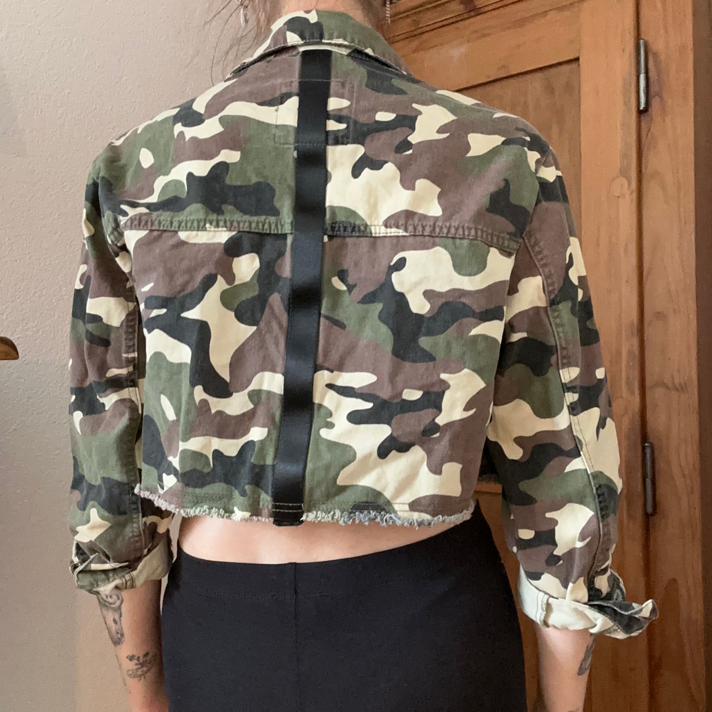 Green cropped jacket | Bern