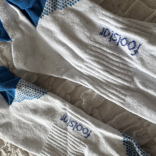 White Socks with blue details