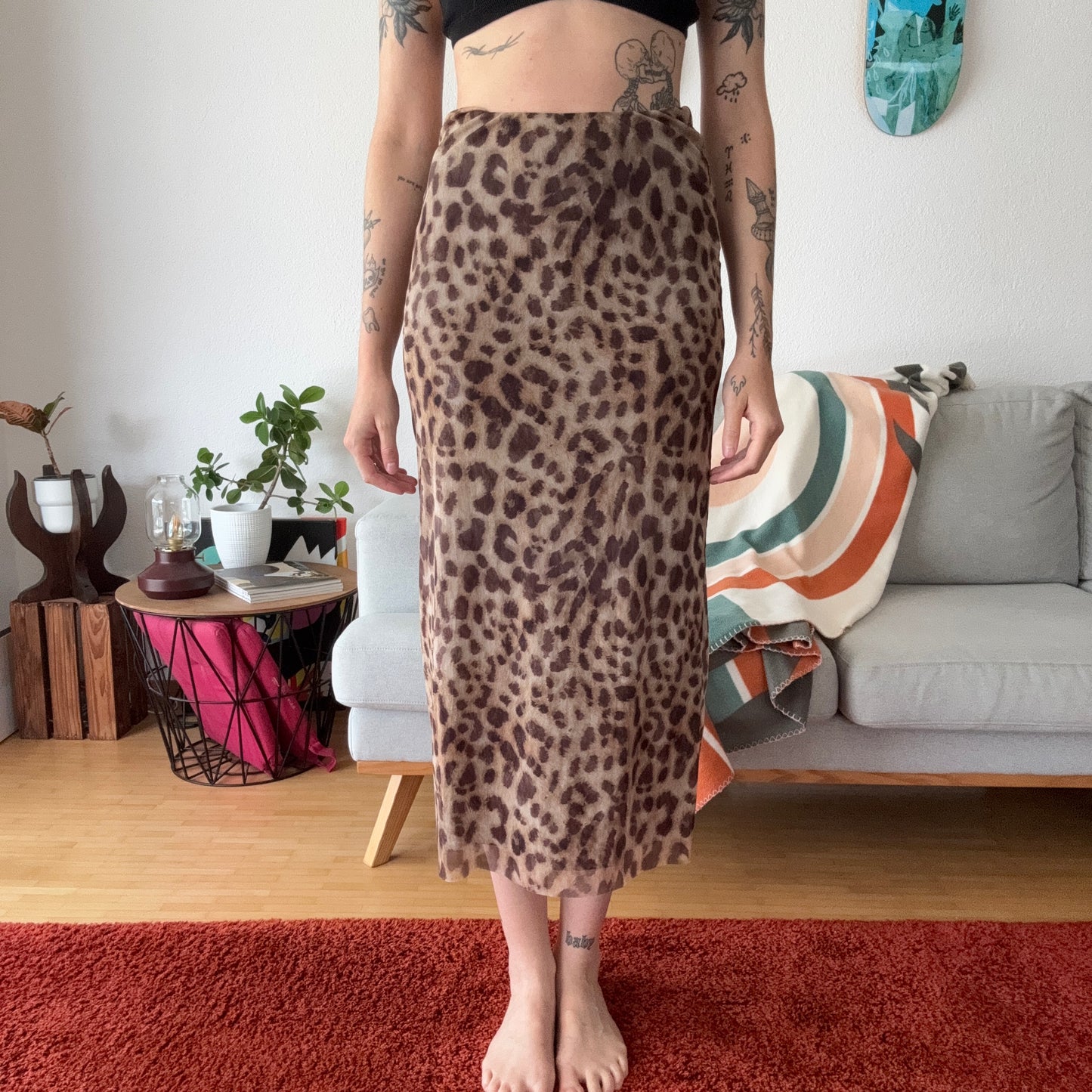 Brown Skirt with Leopard pattern | Bern