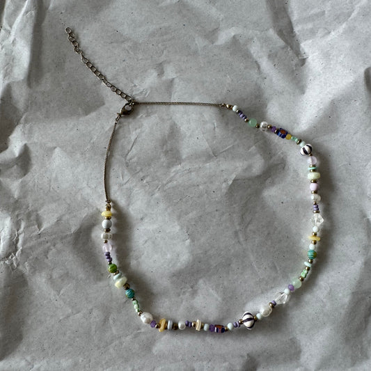 Colorful Silver Necklace