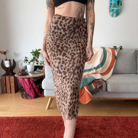 Brown Skirt with Leopard pattern | Bern