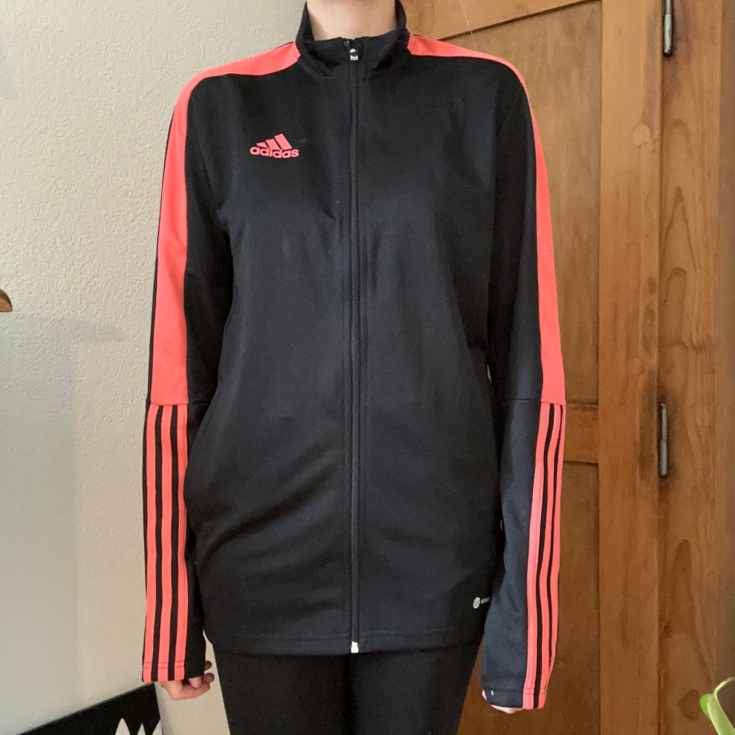 Black Adidas Jacket with pink stripes | Bern