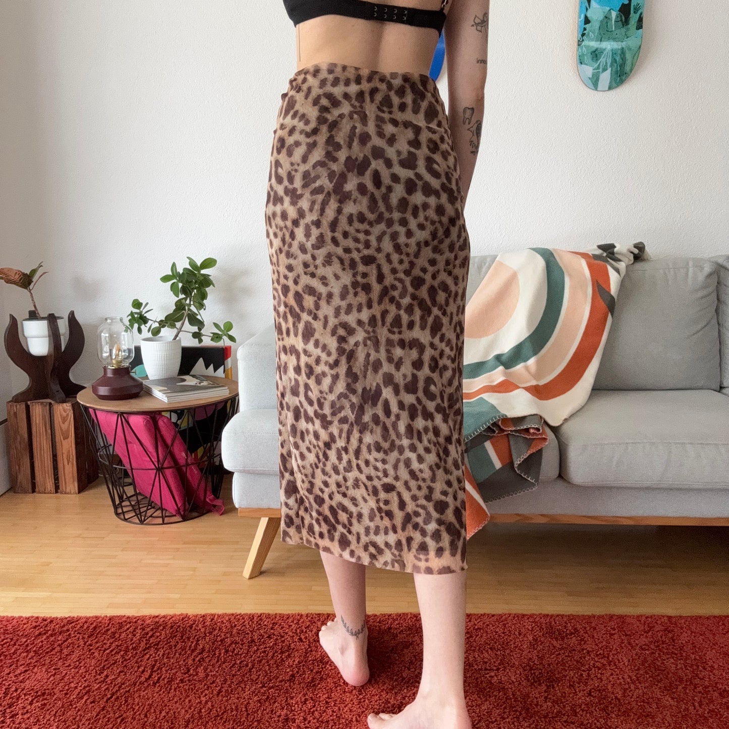 Brown Skirt with Leopard pattern | Bern