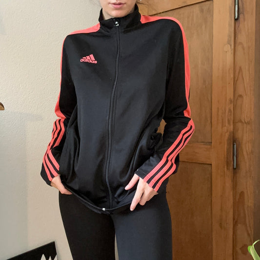 Black Adidas Jacket with pink stripes | Bern