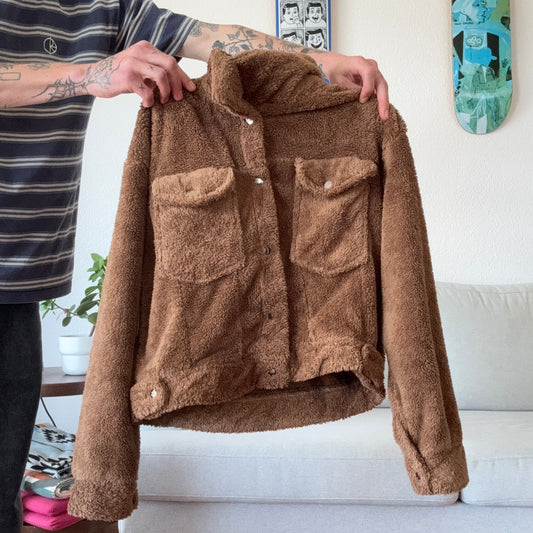 Brown Fluffy Jacket | Bern