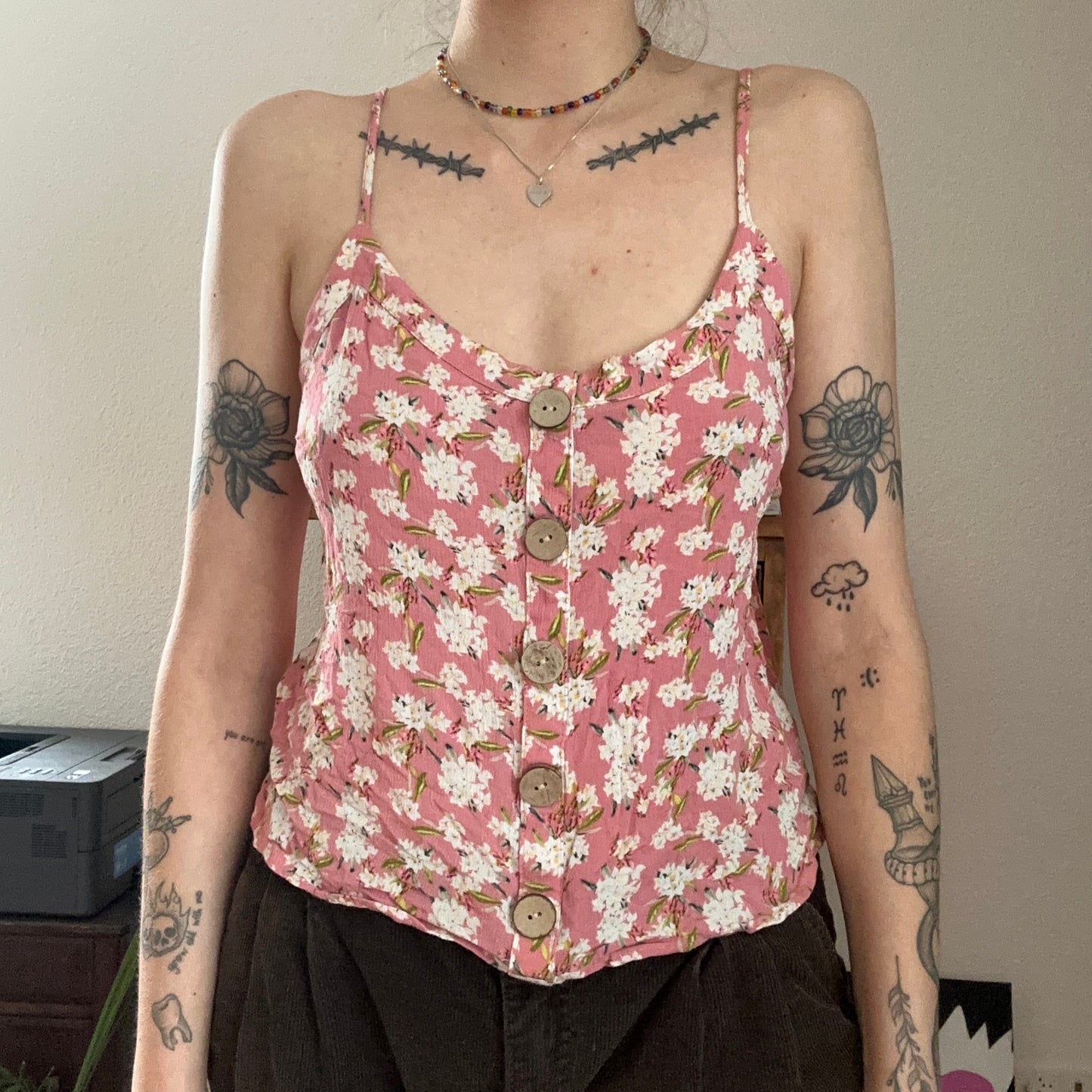 Pink Top with Flower print | Bern