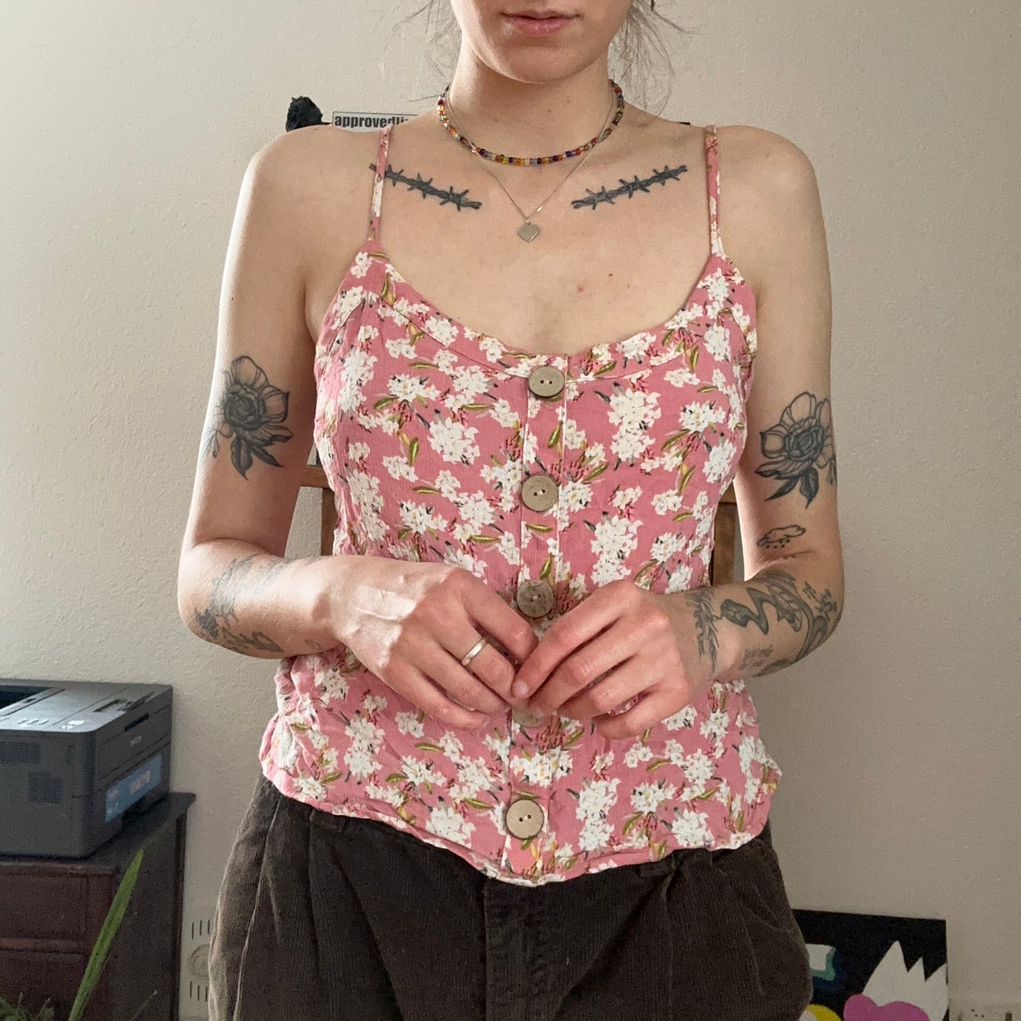 Pink Top with Flower print | Bern