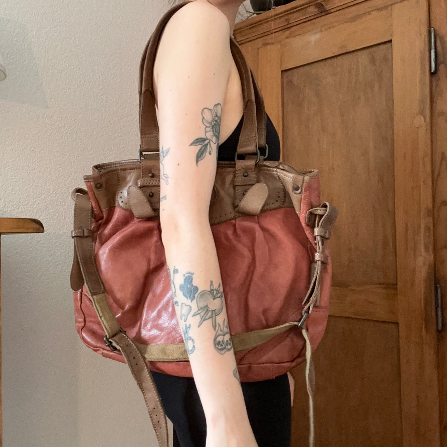 Vintage Brown real leather Bag | Bern