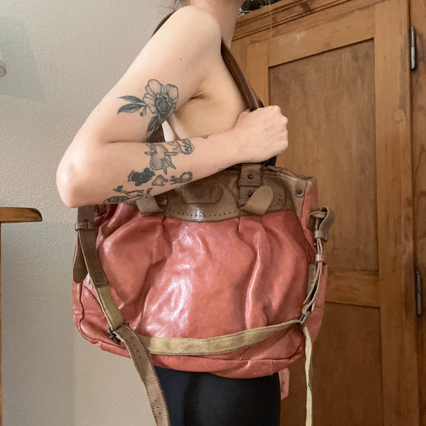 Vintage Brown real leather Bag | Bern