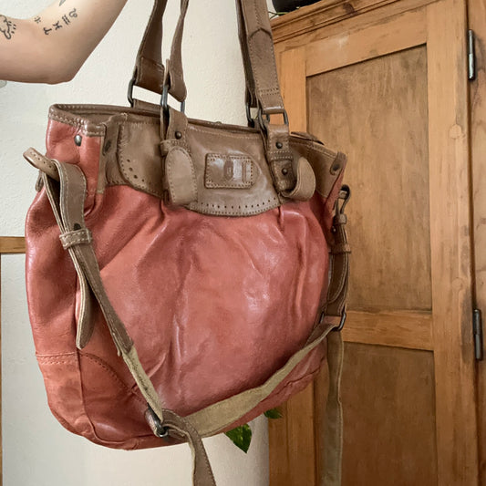 Vintage Brown real leather Bag | Bern