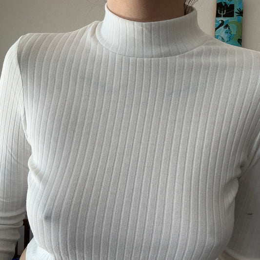 White cropped Longsleeve