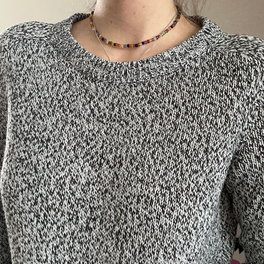 Grauer kurzer Strickpullover | Bern