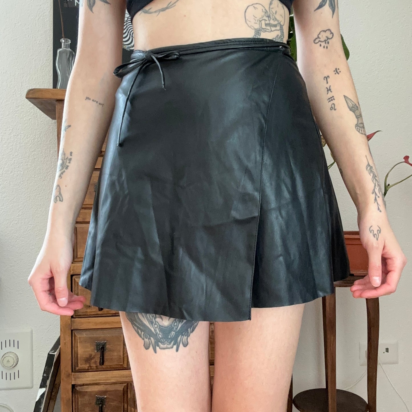 Black fake leather Skirt | Bern