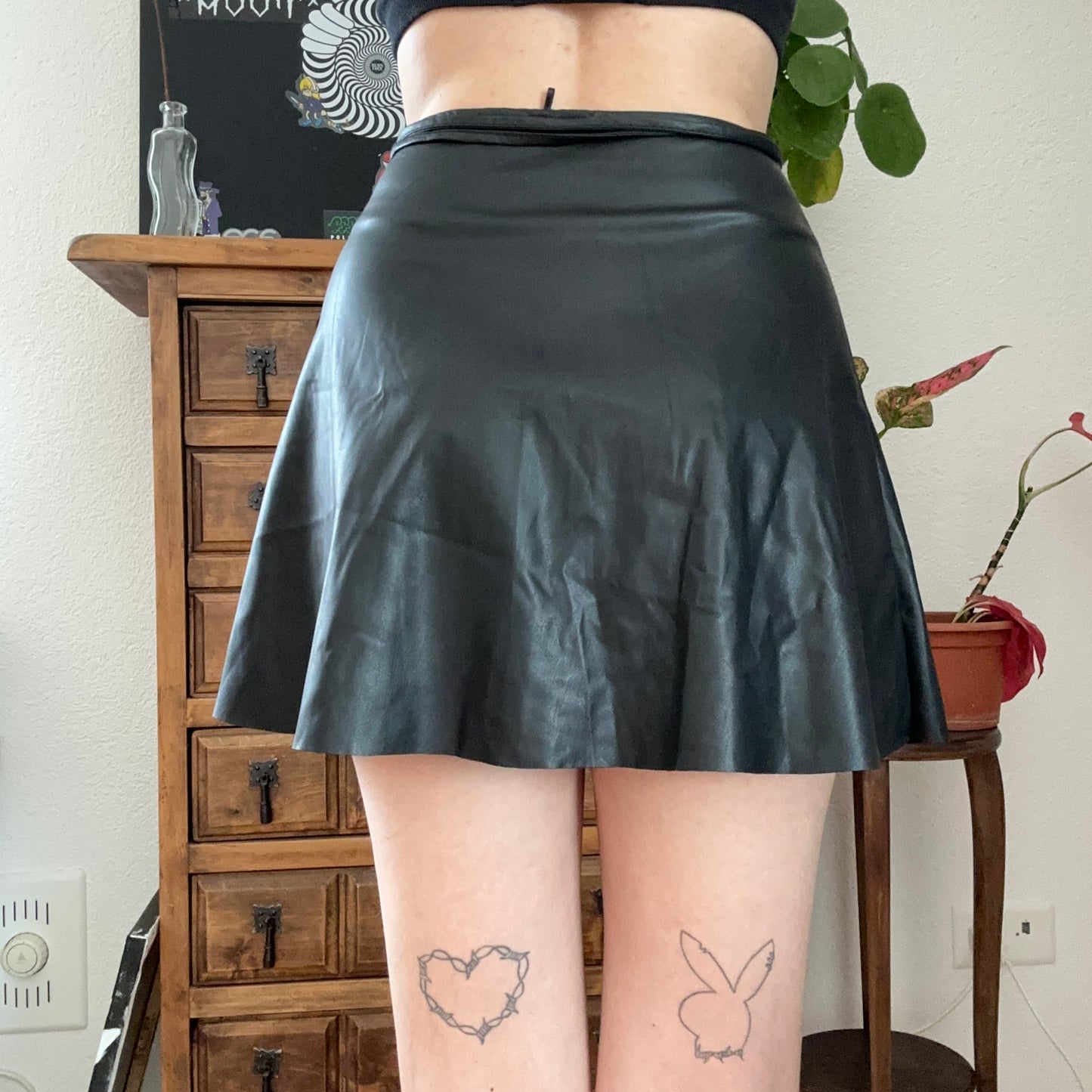 Black fake leather Skirt | Bern