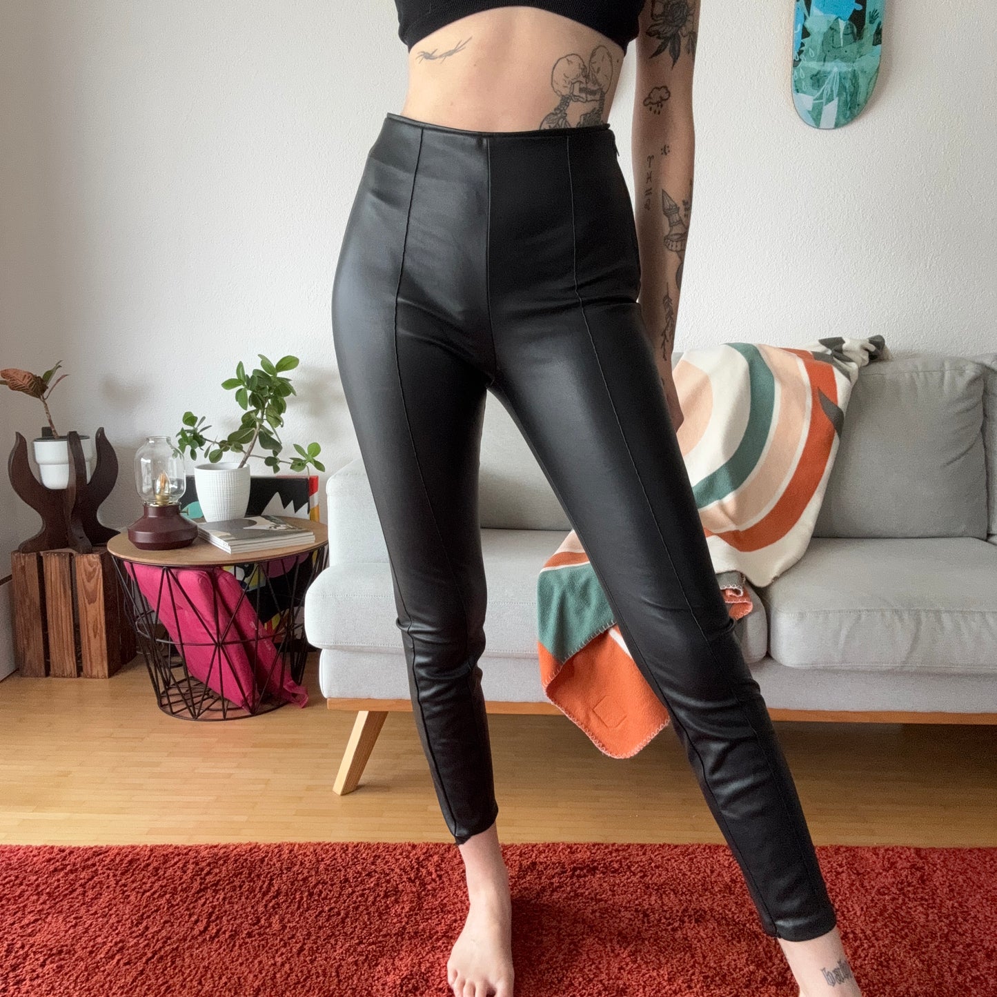 Pantalon en similicuir noir | Bern