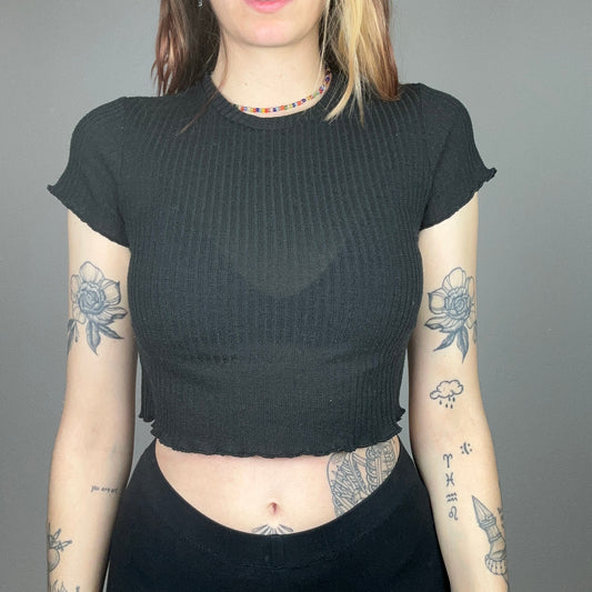 Black cropped Shirt | Bern