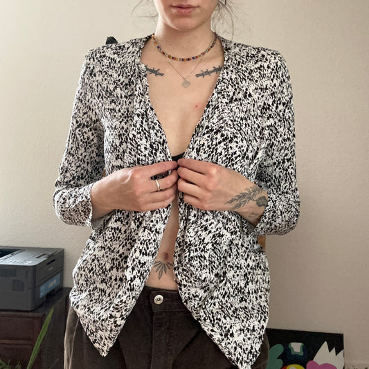 White Cardigan with black dots | Bern