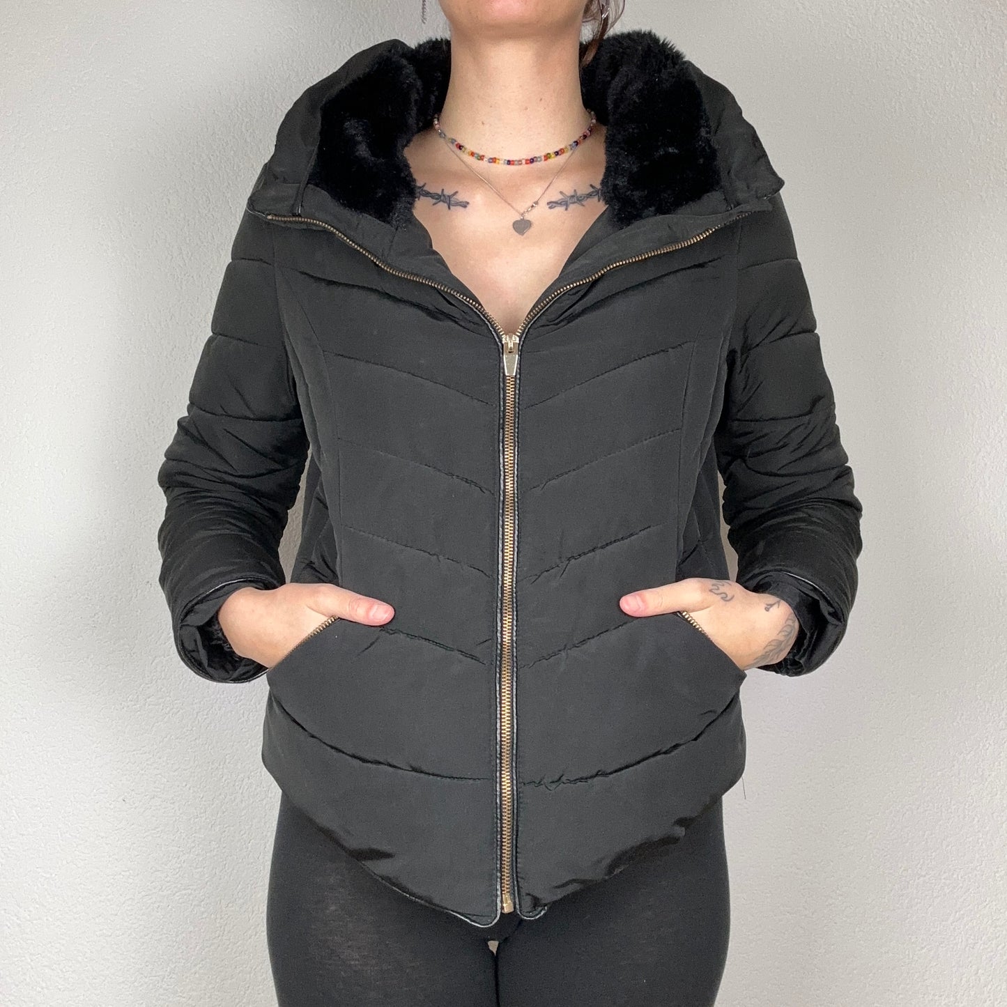 Schwarze Pufferjacke | Bern