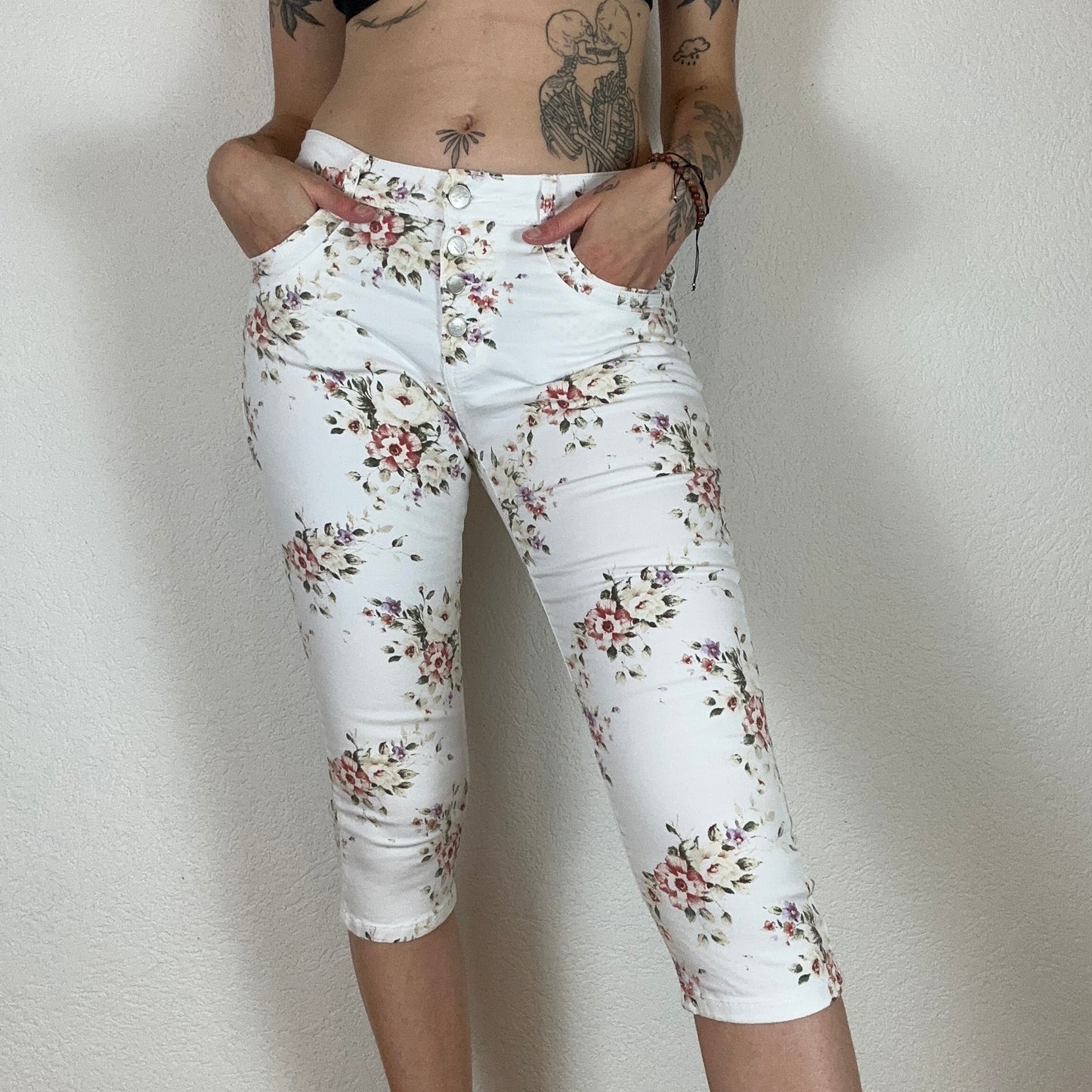 White Capri Jeans