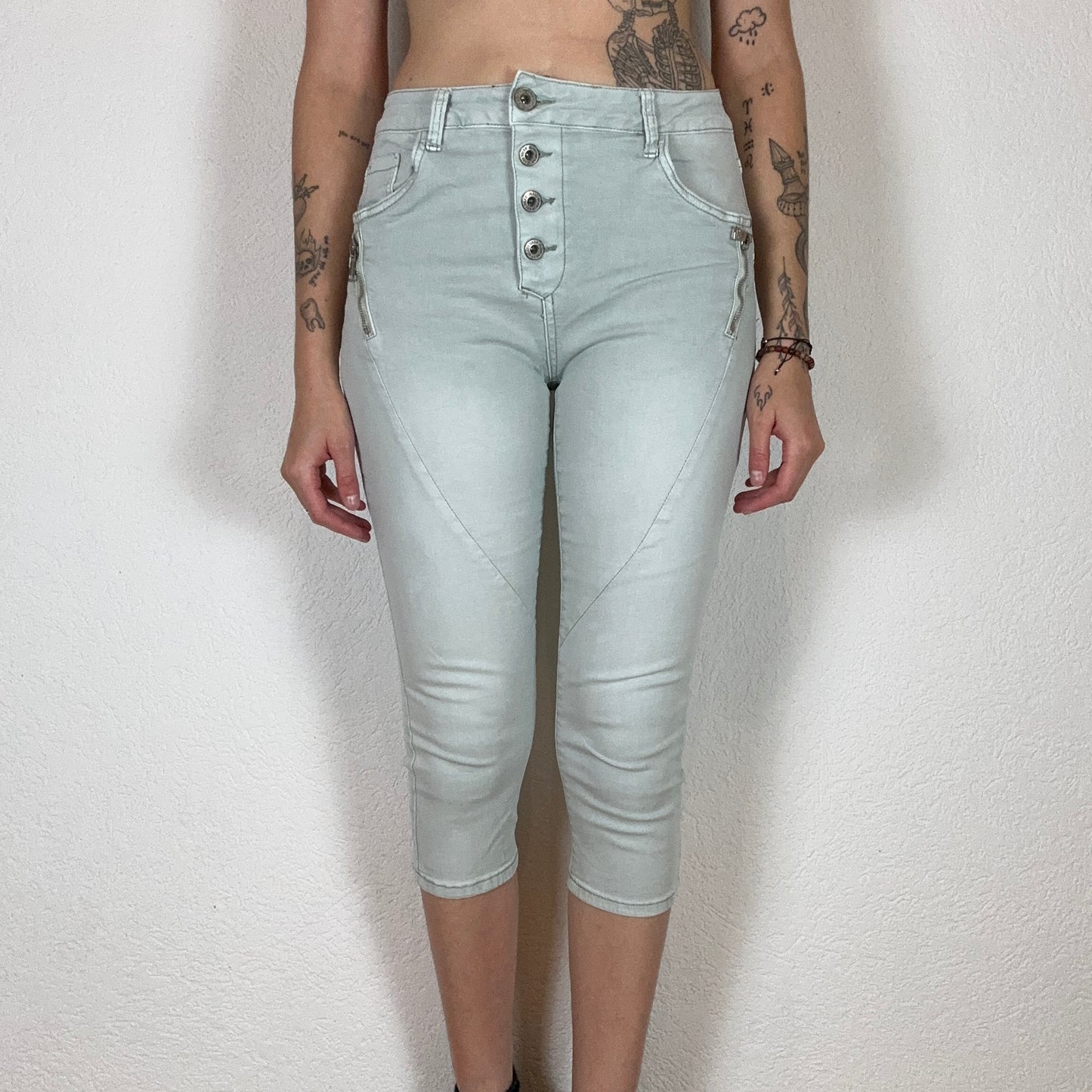 Y2K Lightblue Capri Jeans