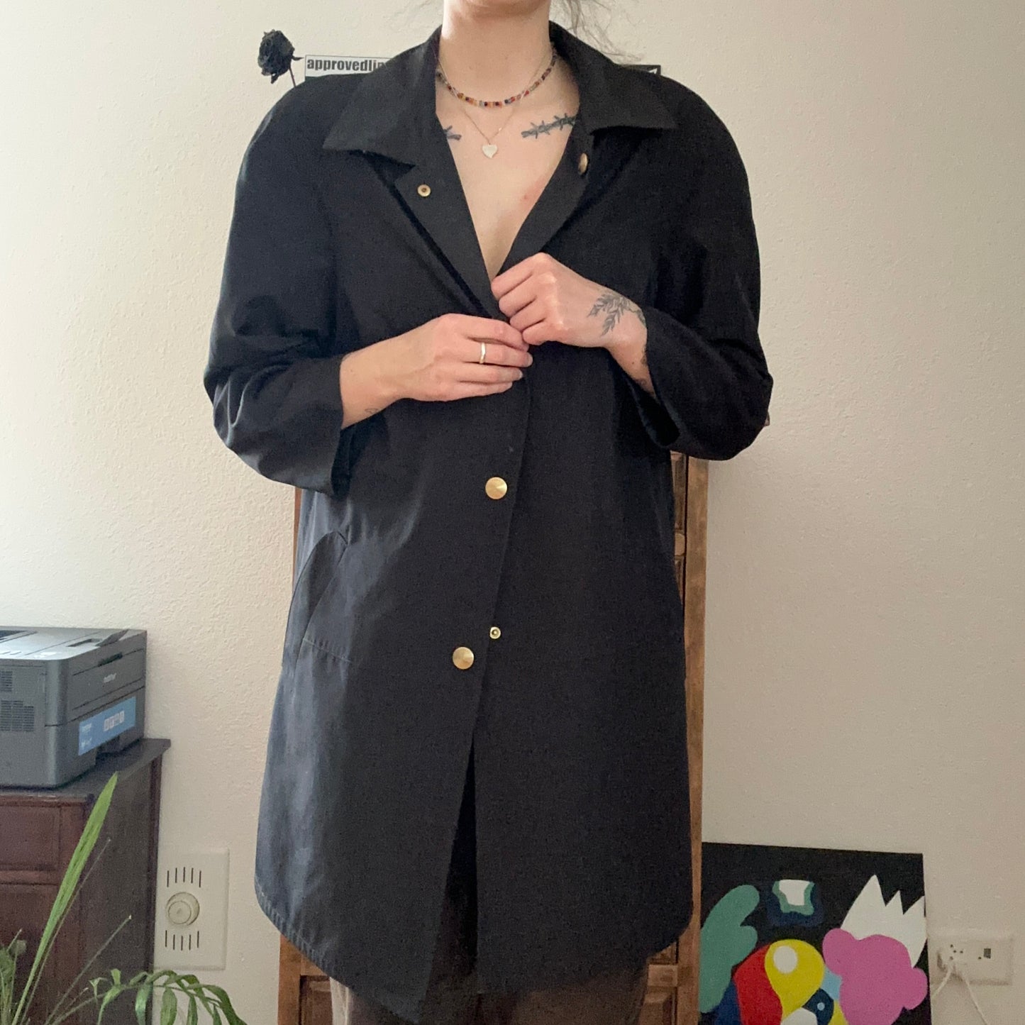 Vintage Black reversable Coat | Bern