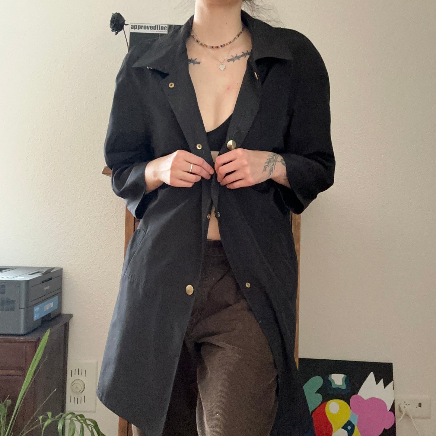 Vintage Black reversable Coat | Bern