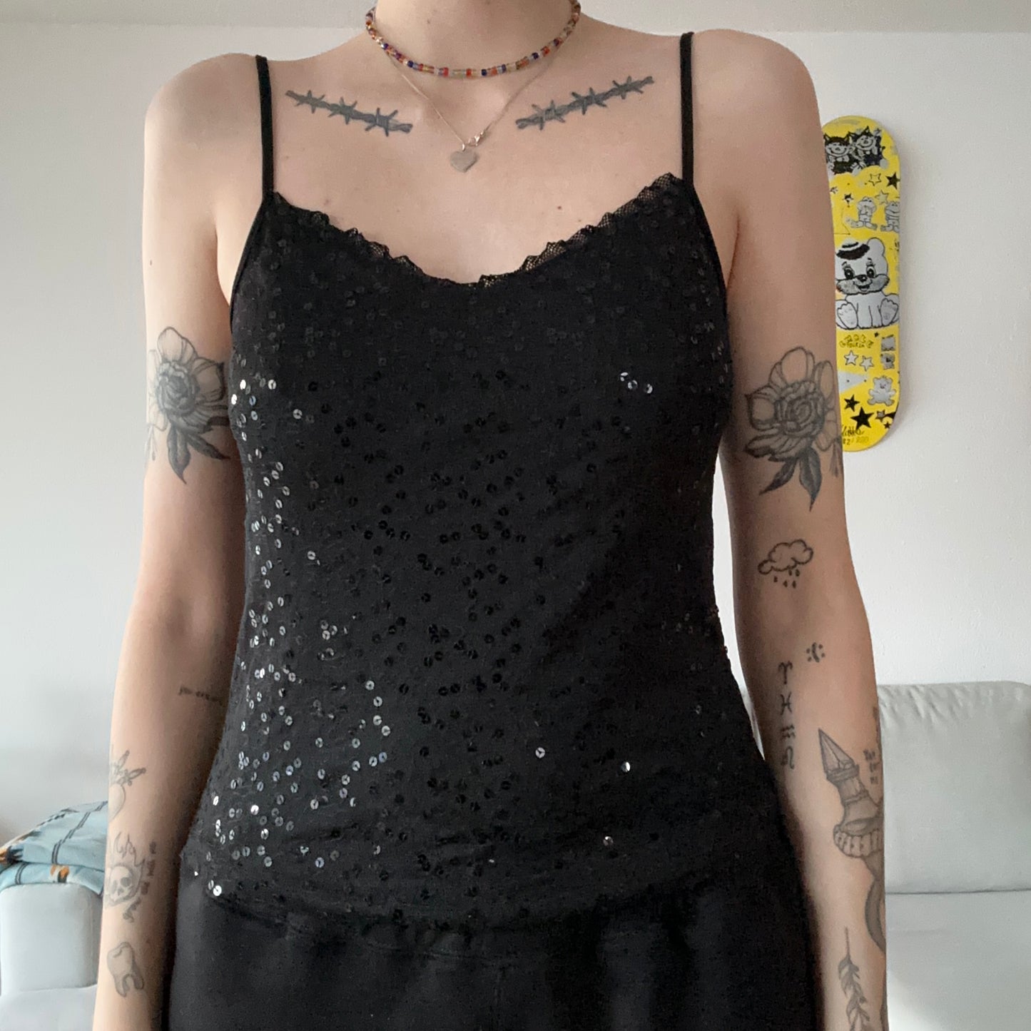 Black glittery Top