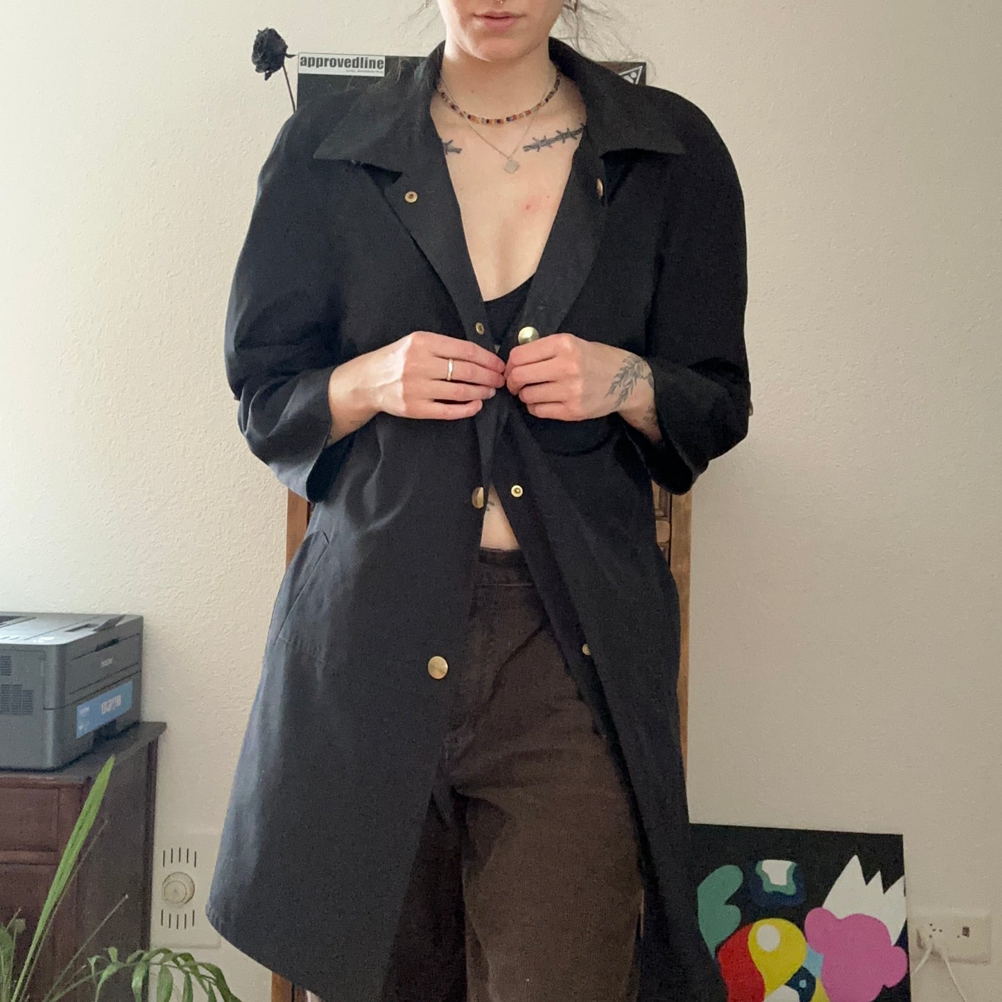 Vintage Black reversable Coat | Bern