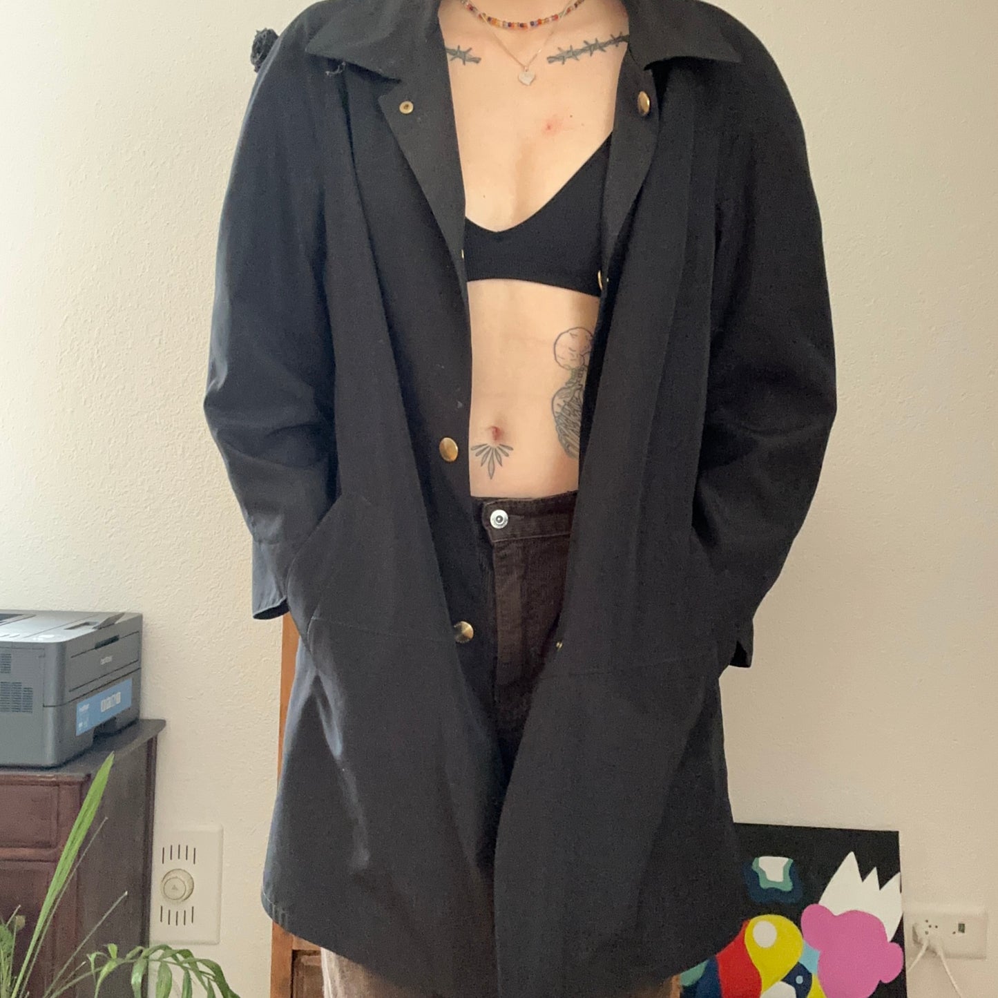 Vintage Black reversable Coat | Bern