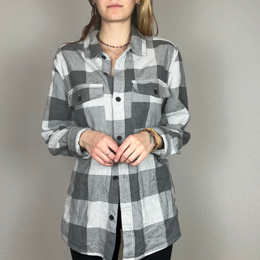 White and Gray Blouse | Bern