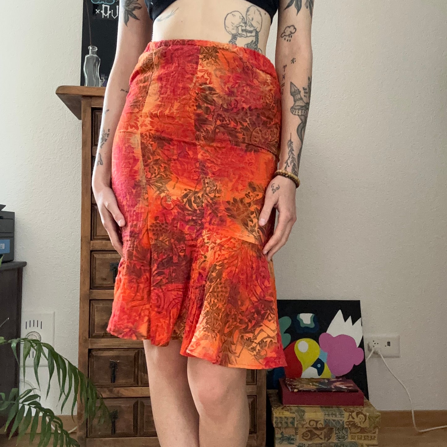 Vintage Orange Skirt | Bern