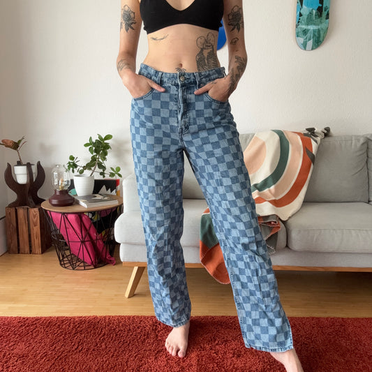 Blue checked Jeans | Bern