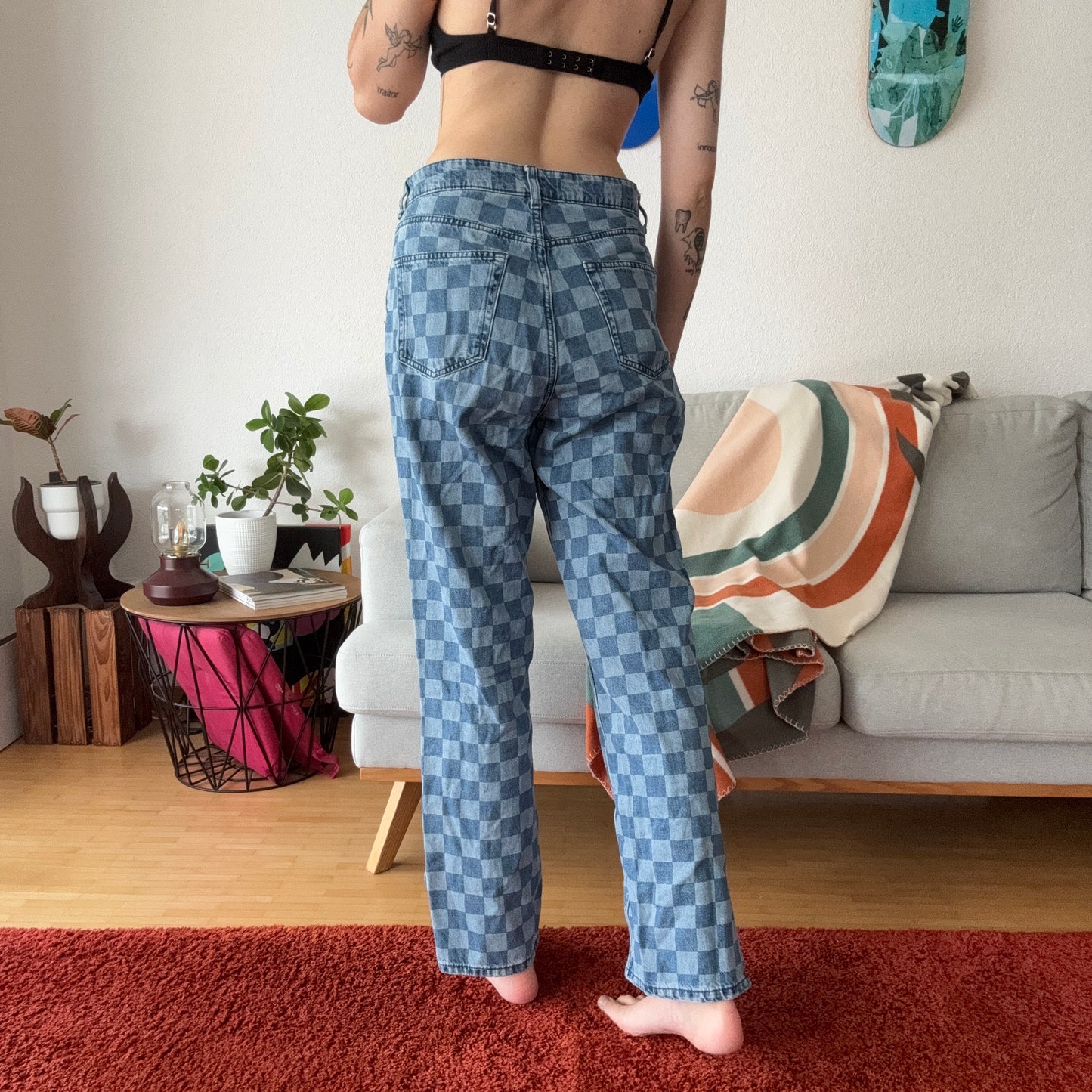 Blue checked Jeans | Bern