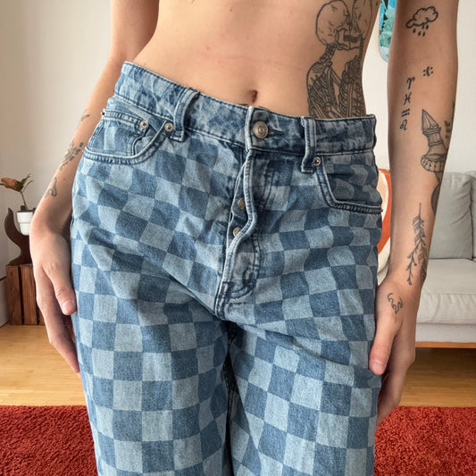 Blue checked Jeans | Bern