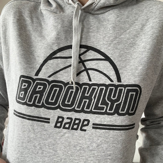 Sweat à capuche court gris | Bern