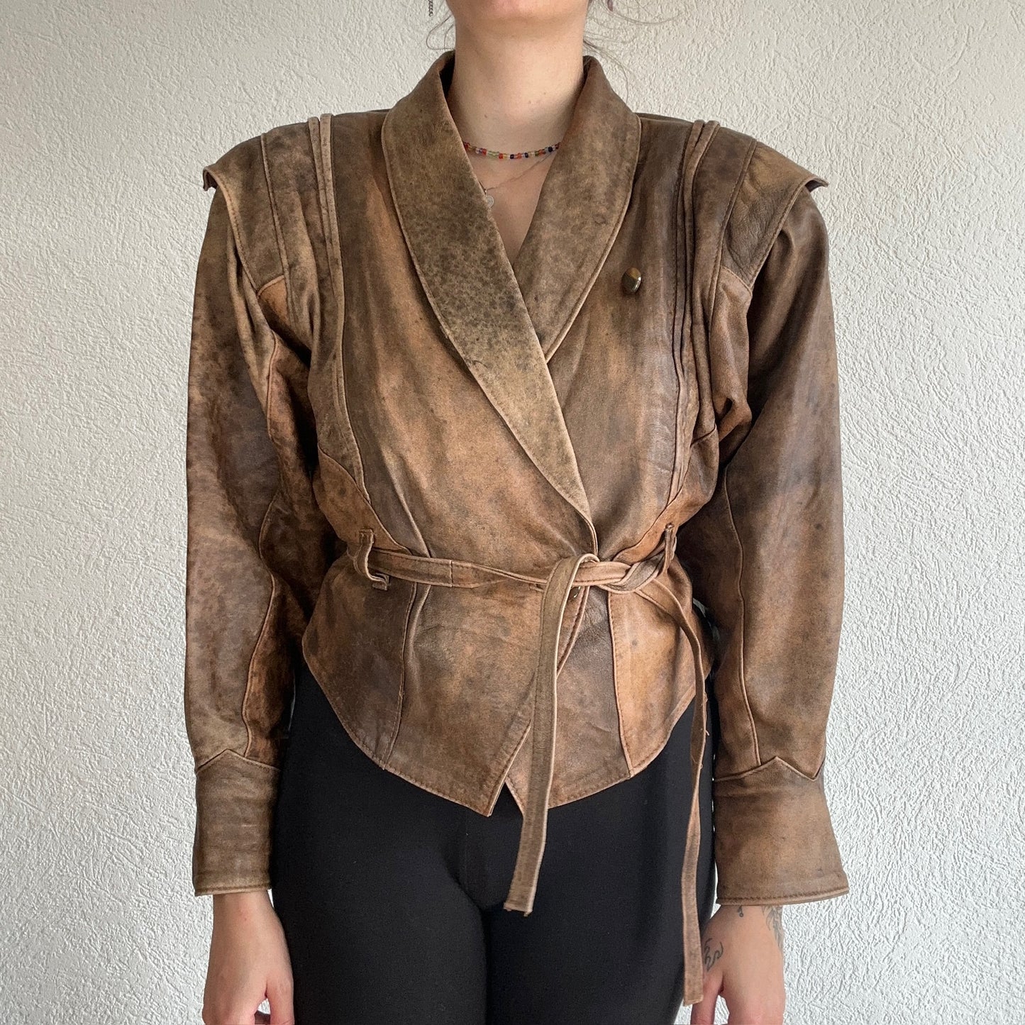 Y2K Vintage Brown Leather Jacket | Bern