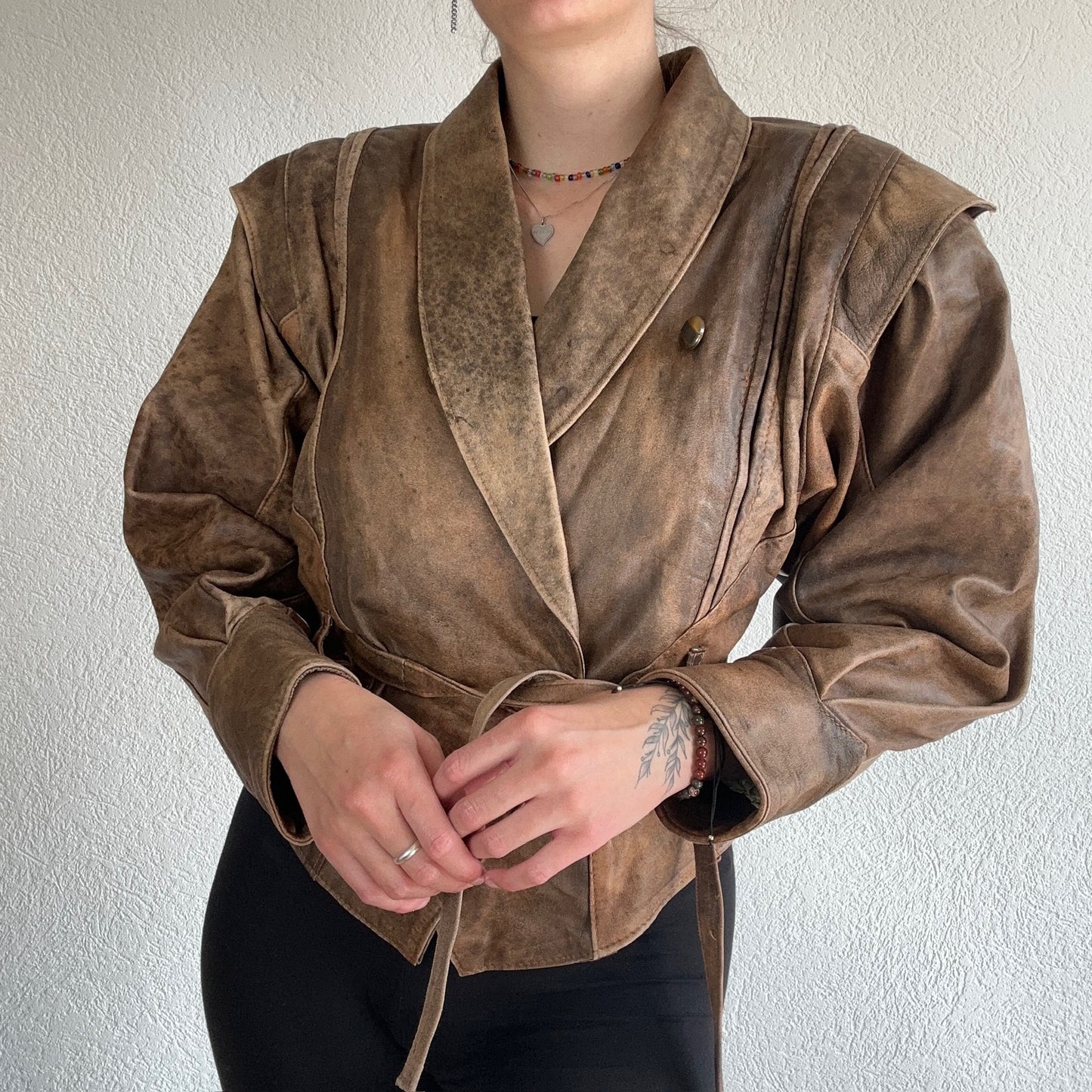 Y2K Vintage Brown Leather Jacket | Bern