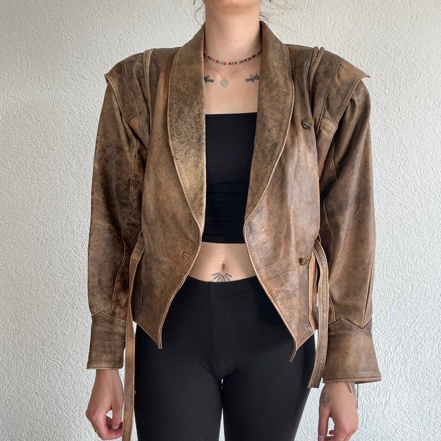 Y2K Vintage Brown Leather Jacket | Bern