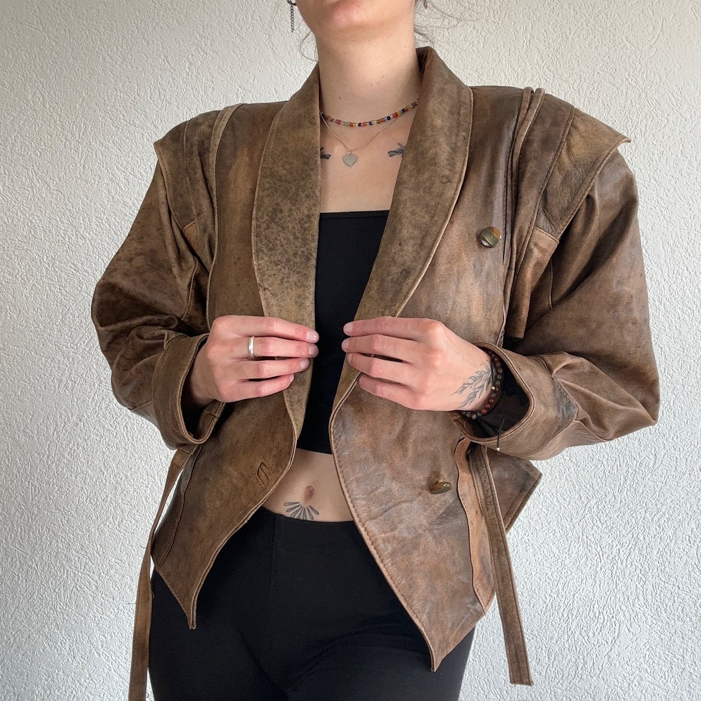 Y2K Vintage Brown Leather Jacket | Bern