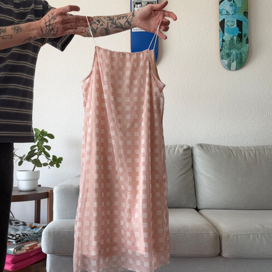 Pink and white checked Dress | Bern