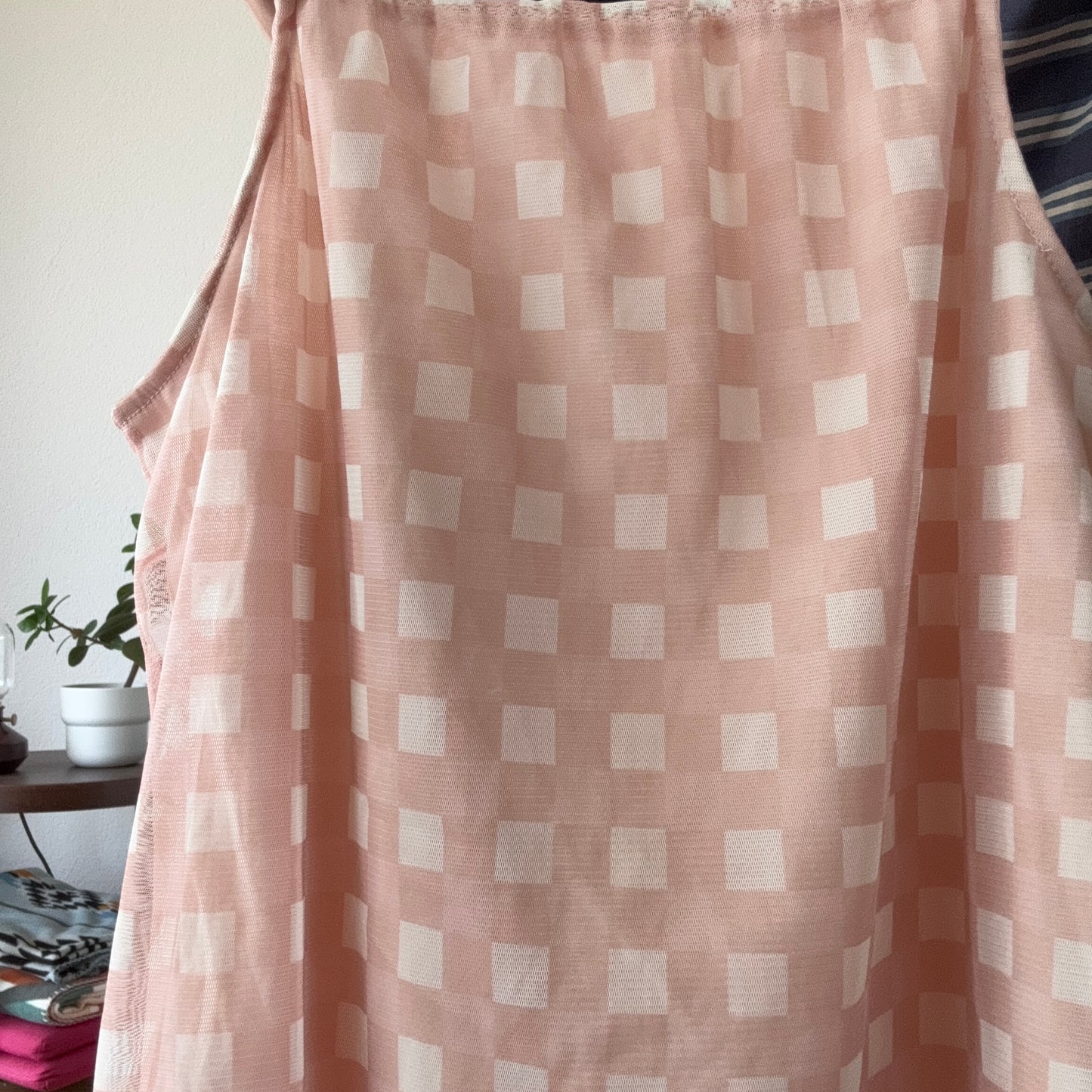 Pink and white checked Dress | Bern