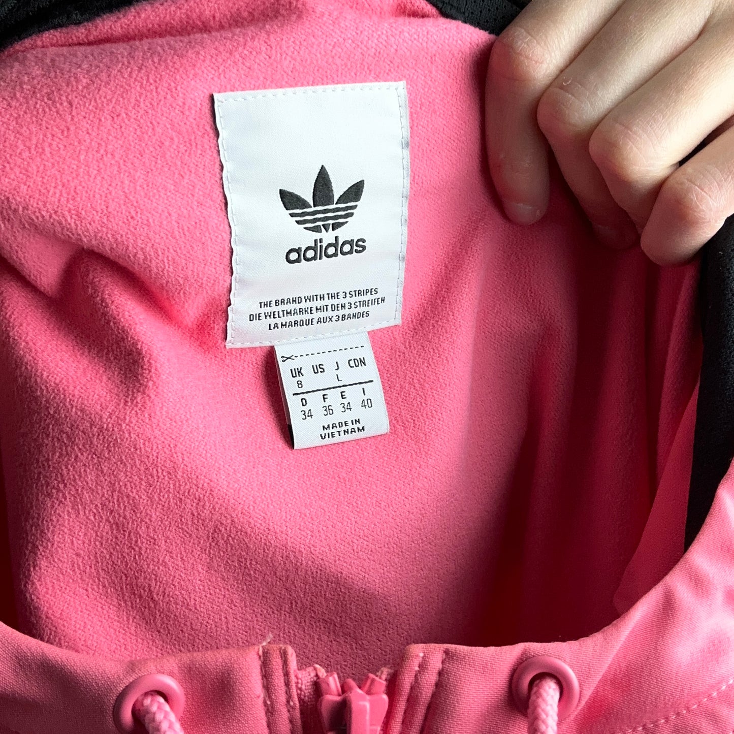 Veste Adidas rose, noire et blanche | Bern